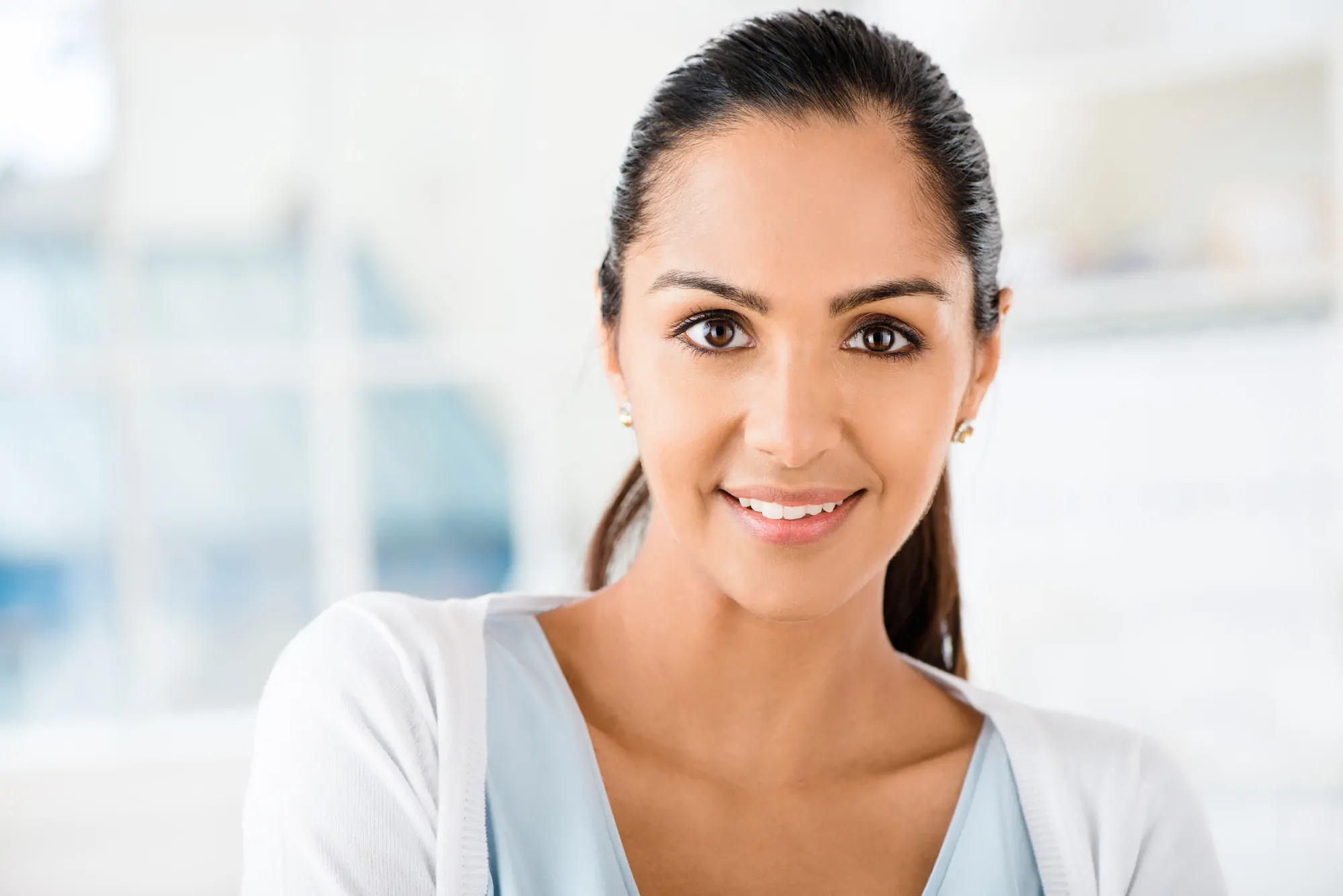 beautiful Indian woman smiling