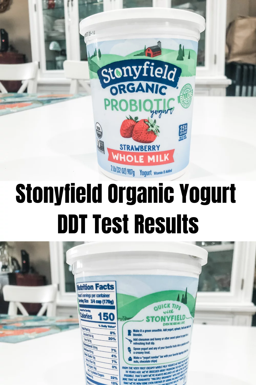 DDT Testing--Stonyfield Organic Yogurt 1