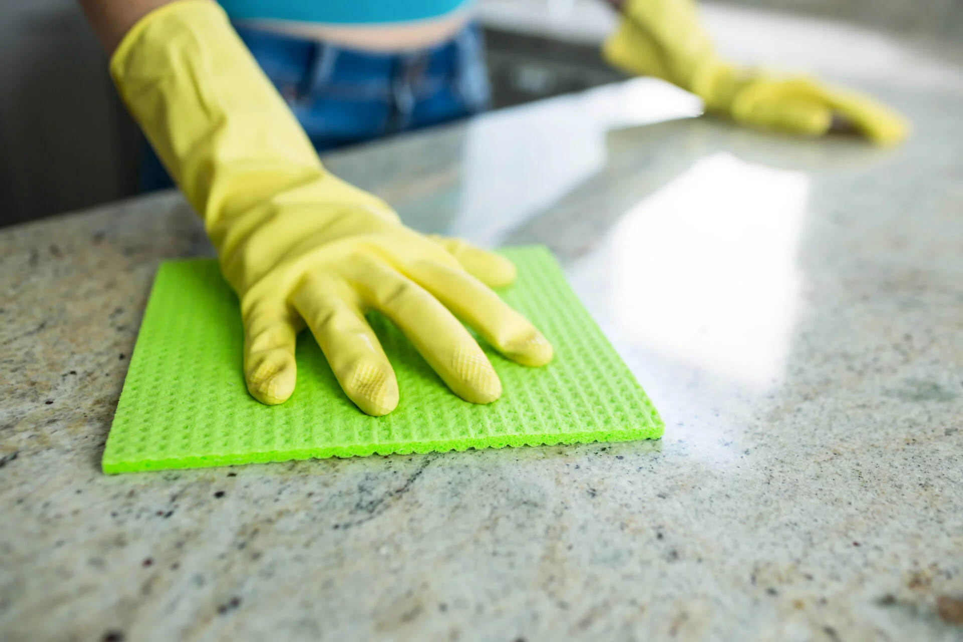 woman doing her chores at home