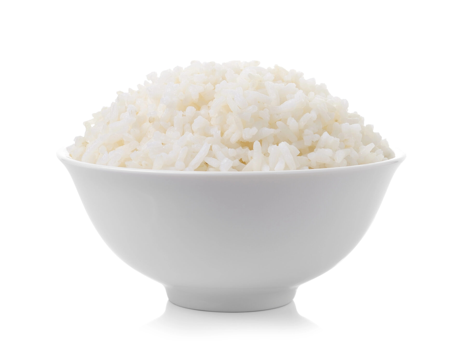 Jasmine Rice in a white ceramic bowl