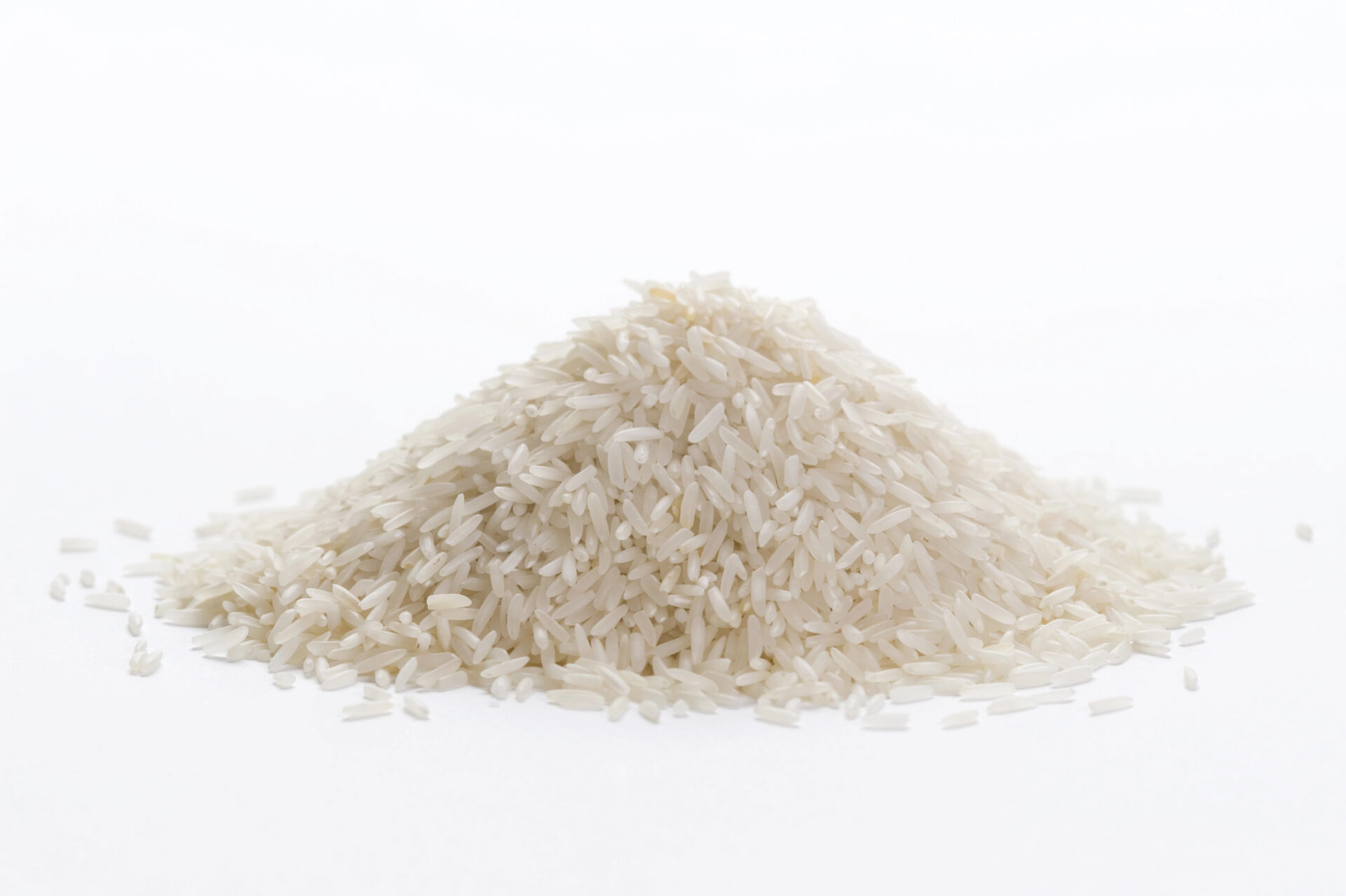 dry Basmati Rice in a pile on the table