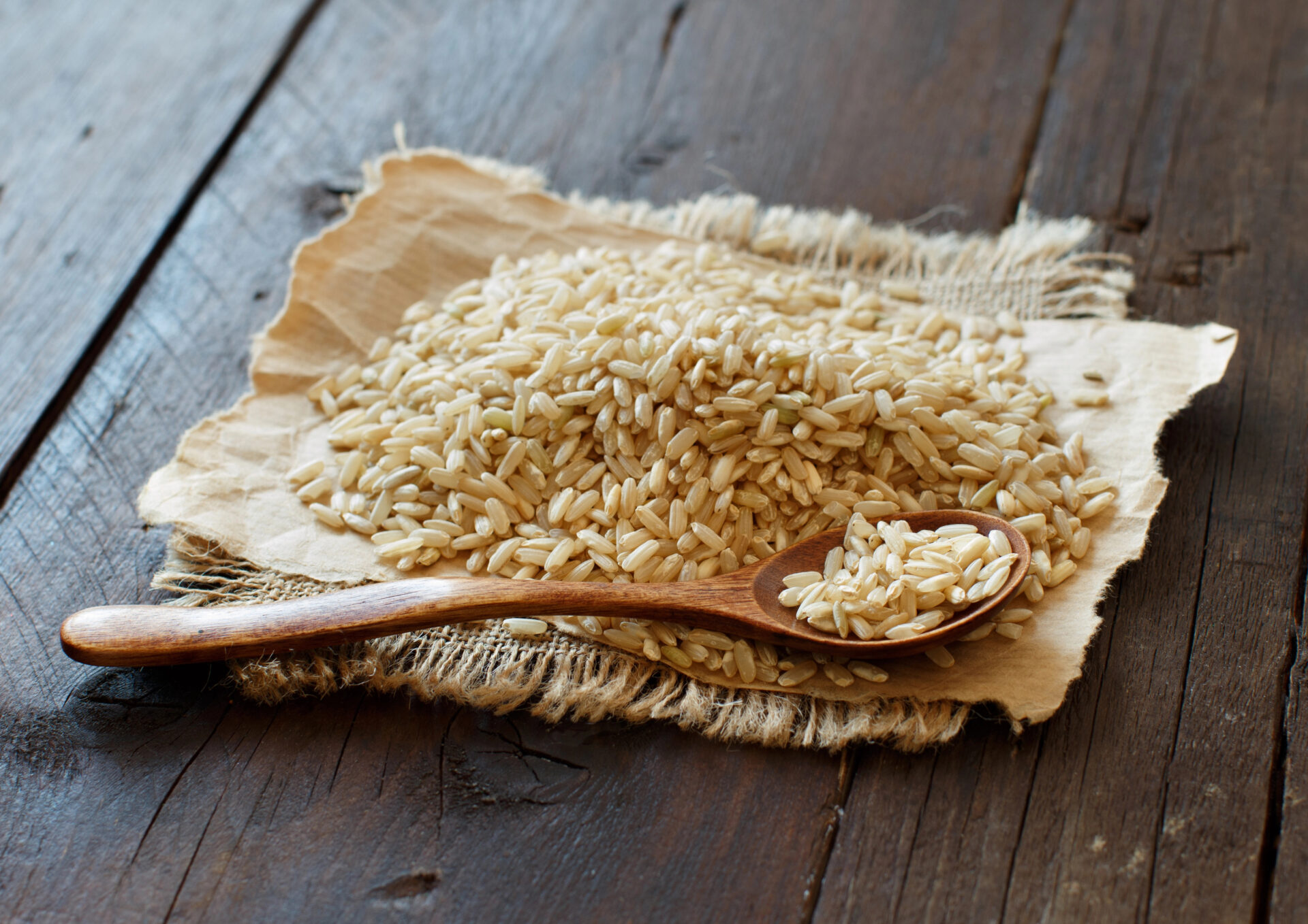 Brown Rice Tested for Arsenic & Lead sitting on wooden table