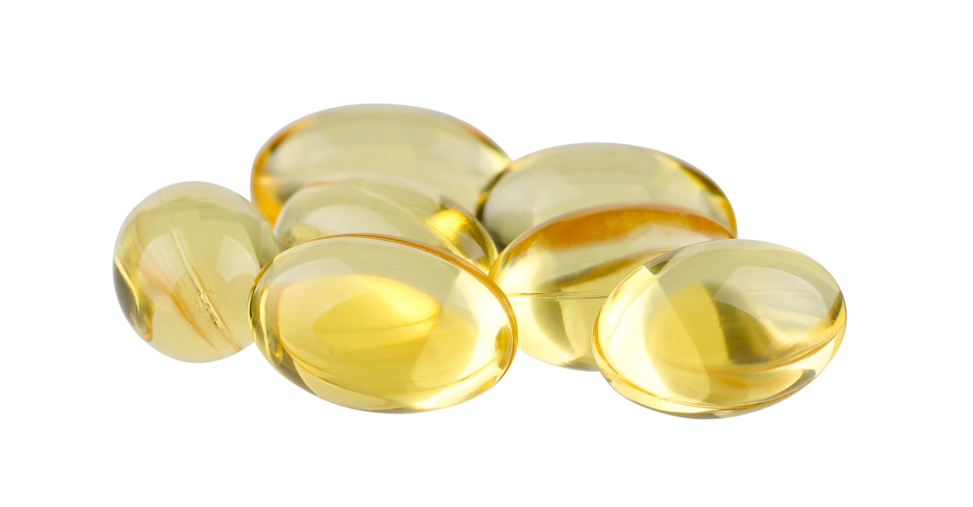 Vitamin D Supplements sitting on a white background