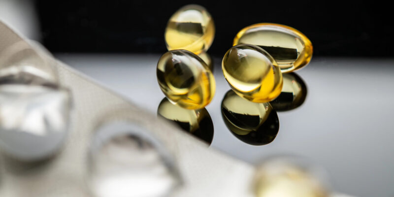 Vitamin D Supplements sitting on the table