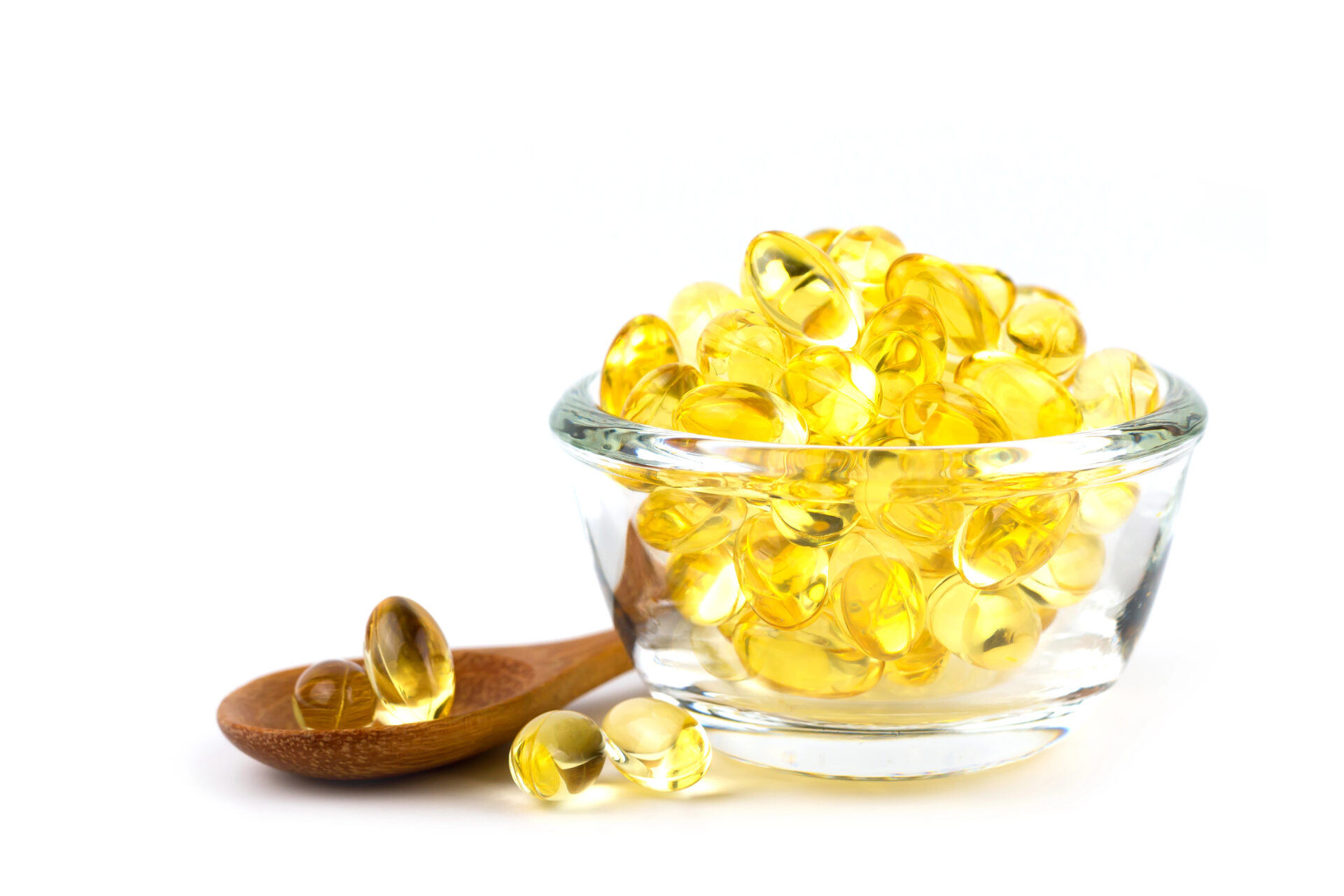 Omega-3s & DHA tested for contaminants on a white table