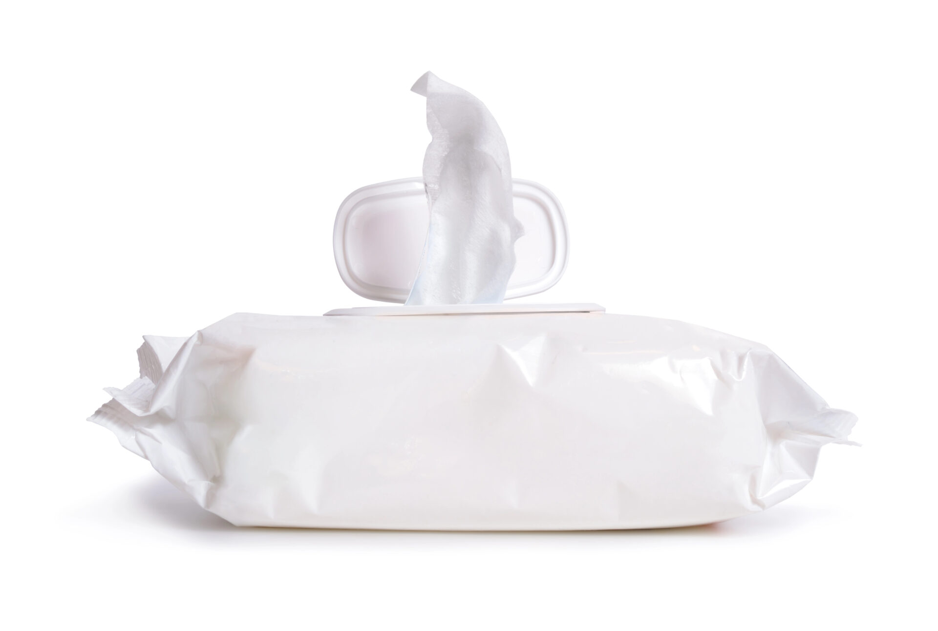 baby wipe with white background
