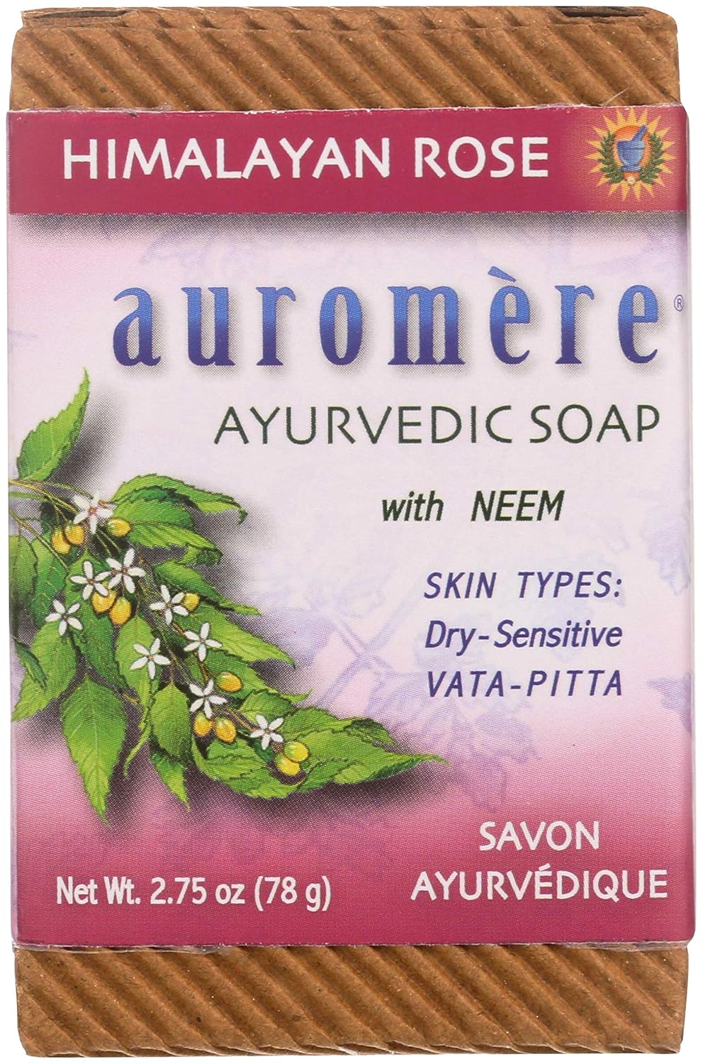 Auromere Ayurvedic Bar Soap with Himalayan Rose