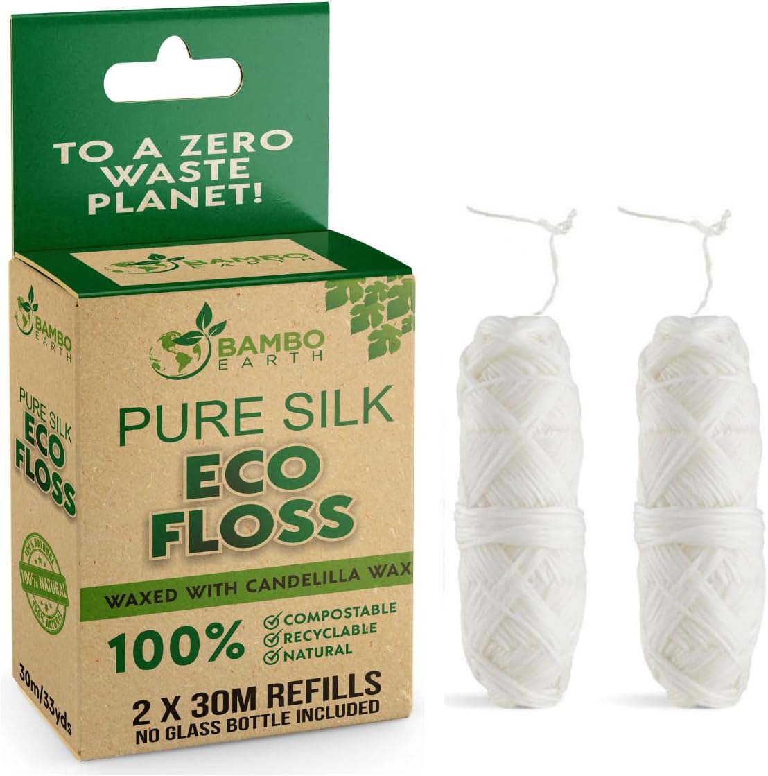 Bambo Earth Pure Silk Eco Floss Mint Flavored