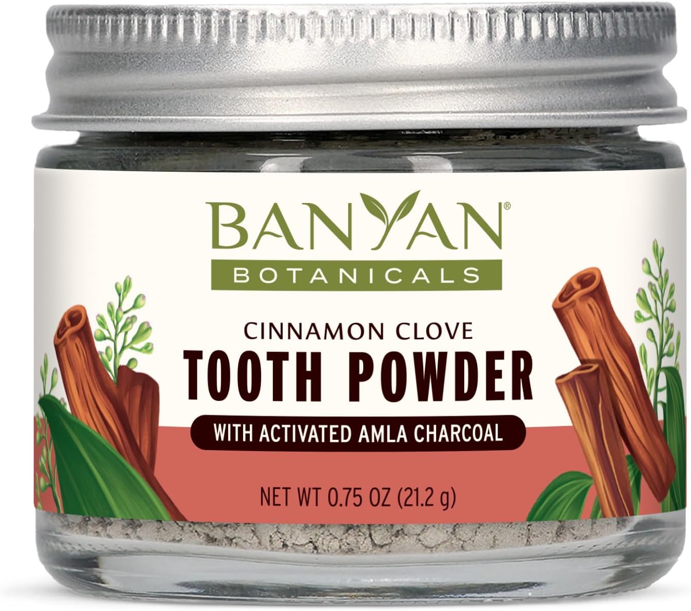 Banyan Botanicals Tooth Powder with Alamaki Charcoal Cinnamon Clove