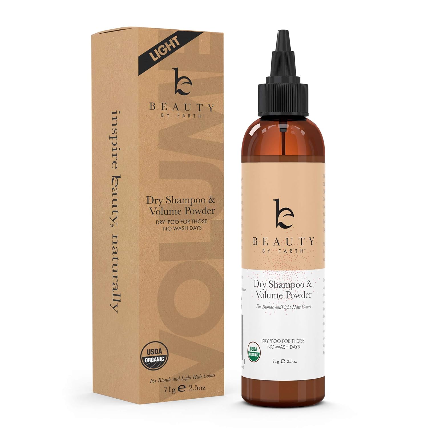 Beauty By Earth Dry Shampoo & Volume Powder for Blonde and Light Hair Colors