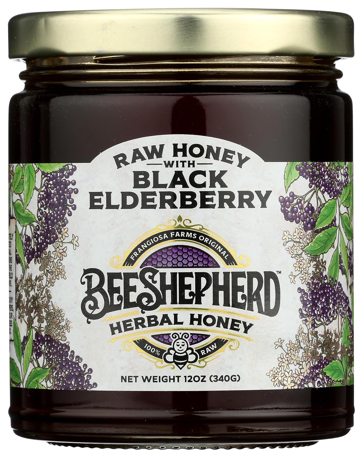 Bee Shepard Frangiosa Farms Black Elderberry Honey