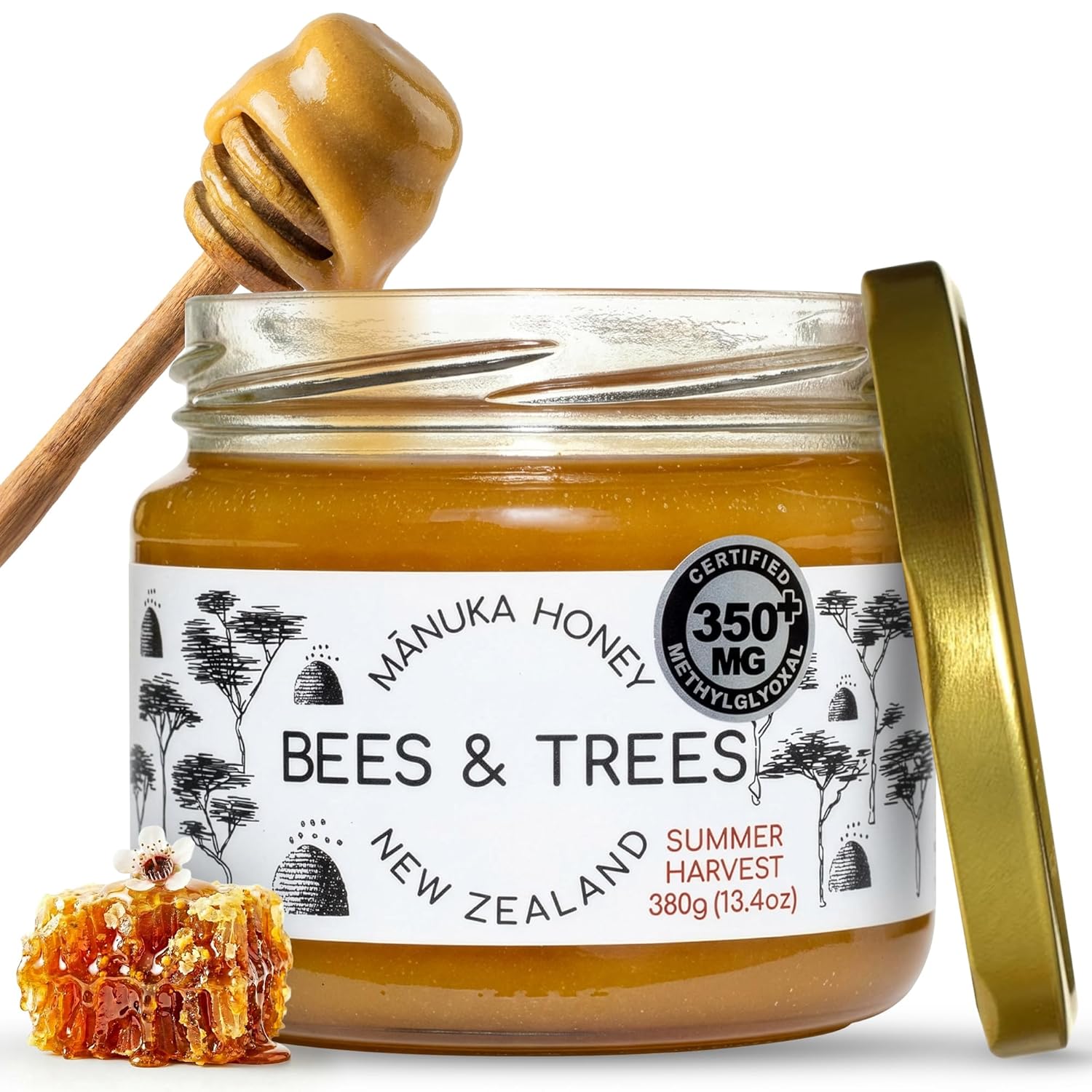 Bees and Trees Honey Manuka Honey Mid-Activity 350+ MG/kg