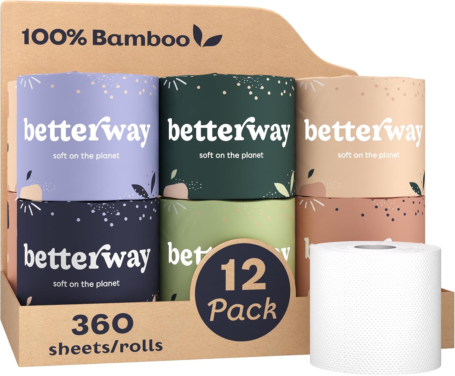 Betterway Soft on the Planet 100% Bamboo Toilet Paper