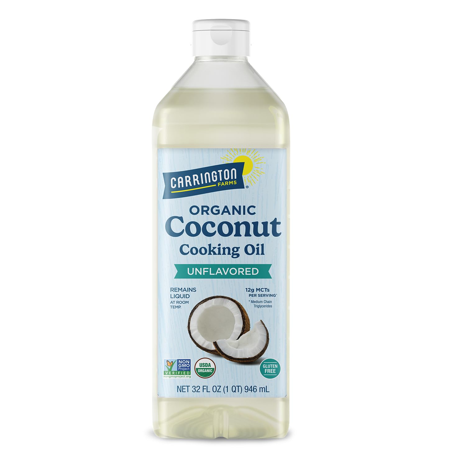 Carrington Farms Organic Coconut Cooking Oil Unflavored