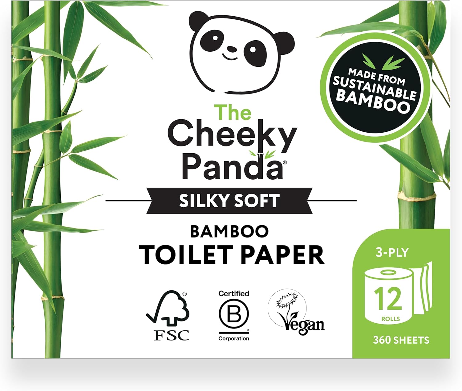 Cheeky Panda Eco-Friendly Natural Bamboo Toilet Paper