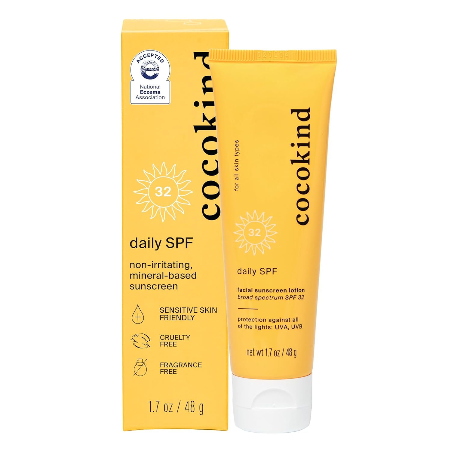 Cocokind Facial Sunscreen Lotion, SPF 32