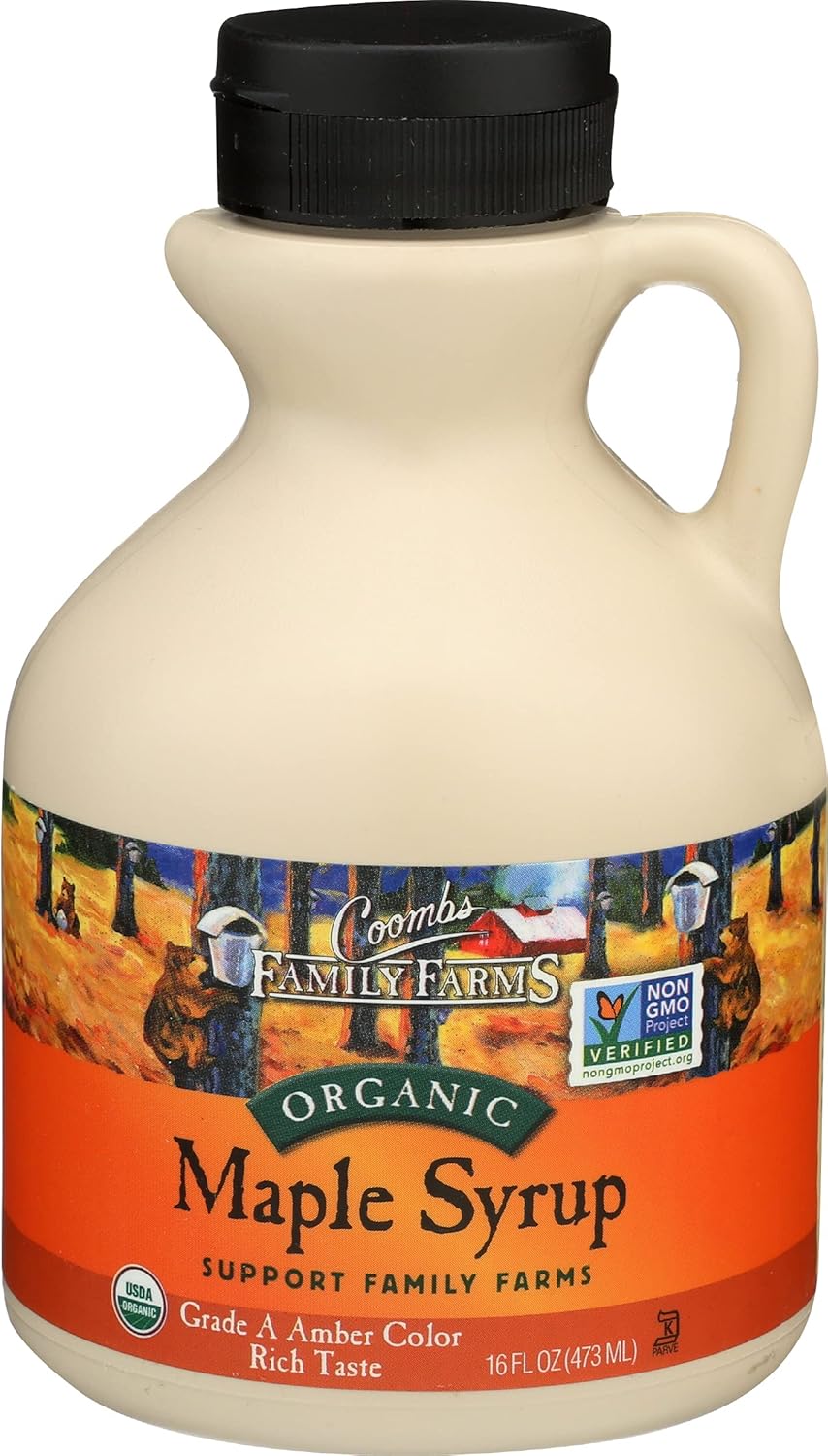 Coombs & Brown Family Farms Grade A Amber Color Rich Taste Organic Maple Syrup