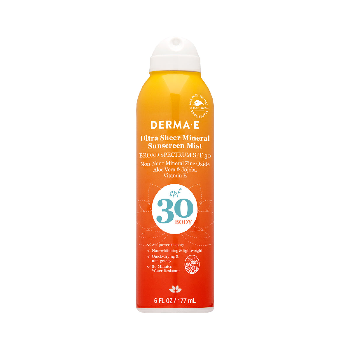 Derma E Sun Ultra Sheer Mineral Body Sunscreen, SPF 30