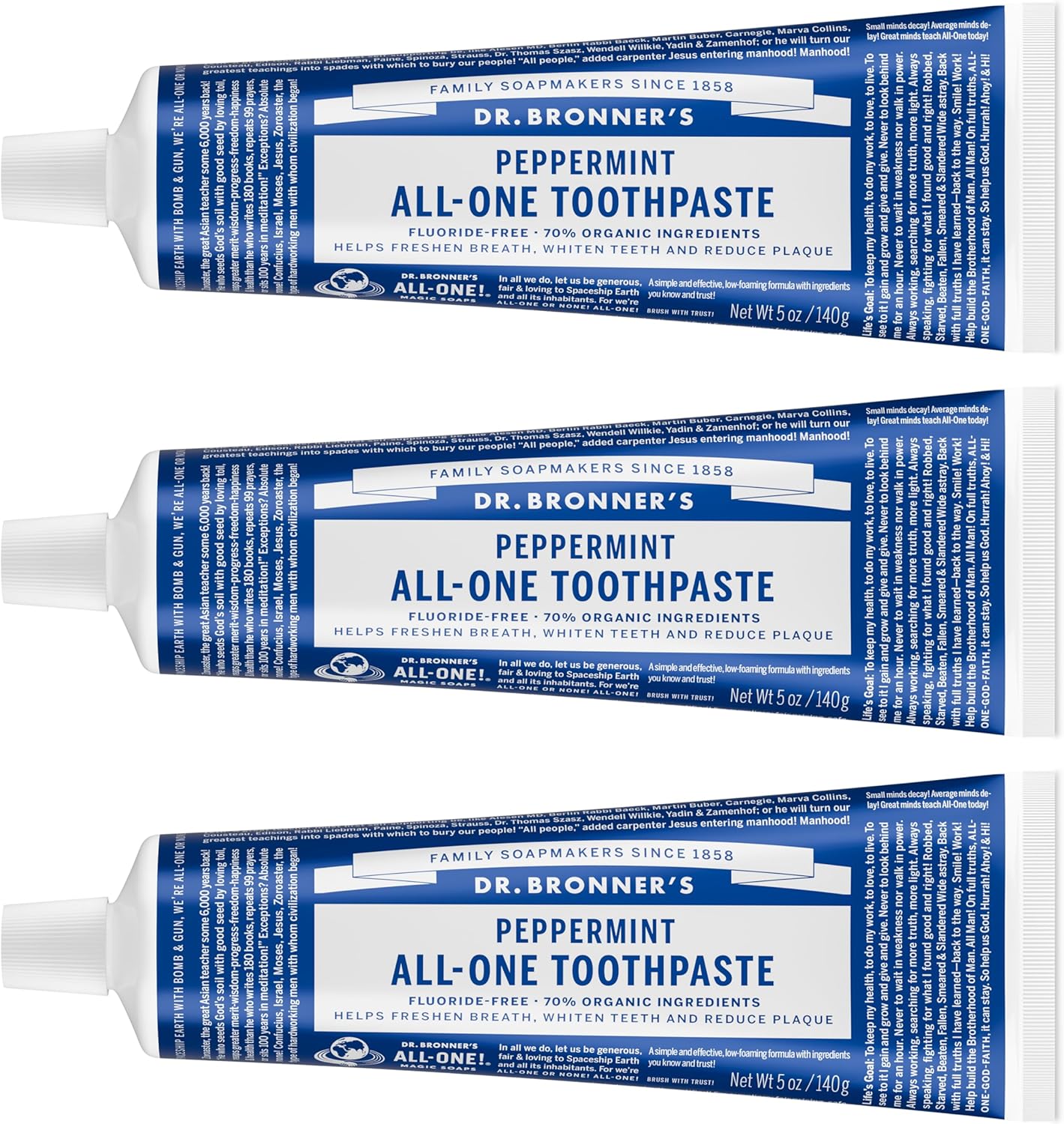 Dr. Bronners Peppermint ALL-ONE Toothpaste Fluoride-free