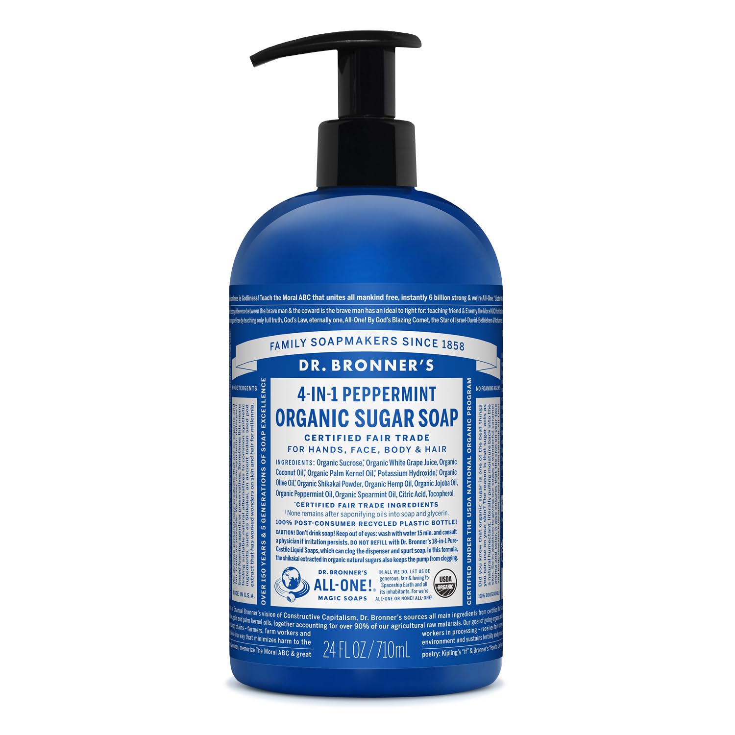 Dr. Bronner's Peppermint Organic Sugar Soap