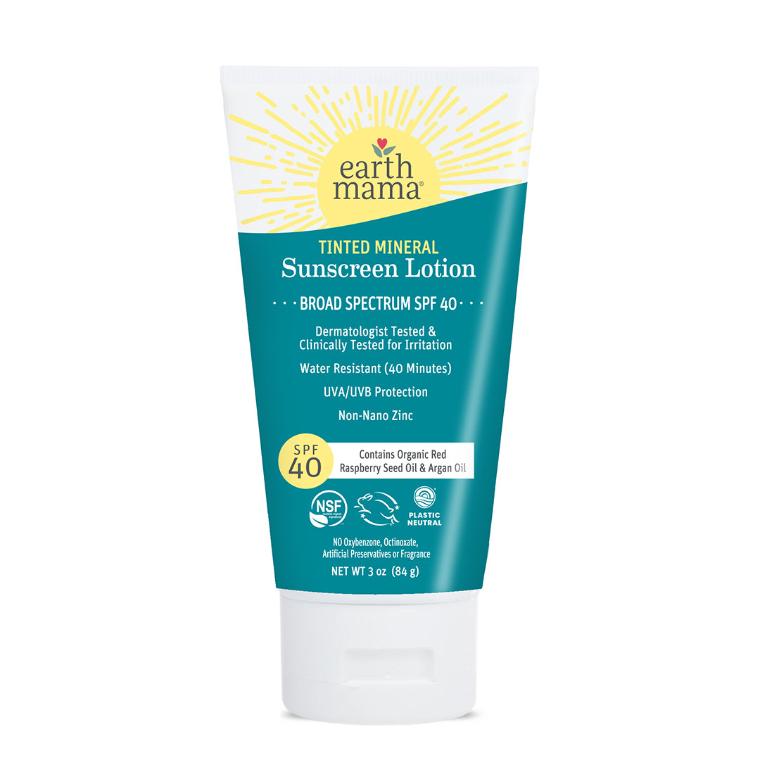 Earth Mama Tinted Mineral Sunscreen, SPF 40