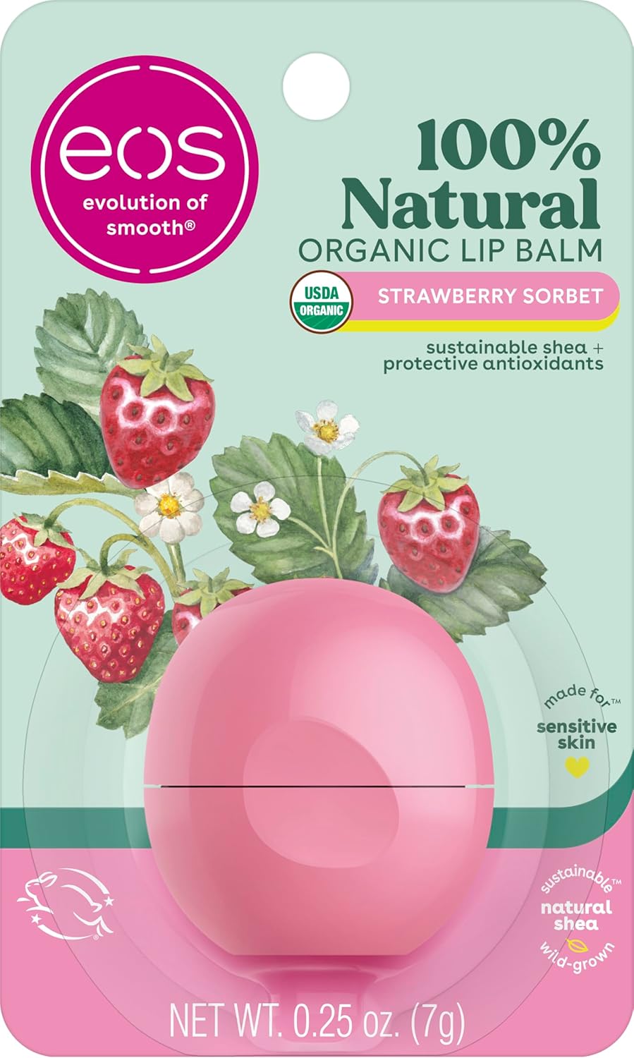 EOS 100% Natural Organic Lip Balm Strawberry Sorbet