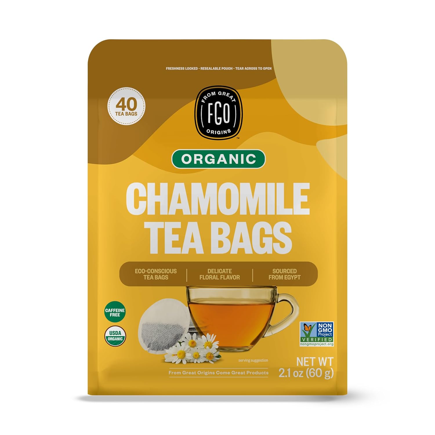 From Great Origins (FGO) Organic Chamomile Tea Bags