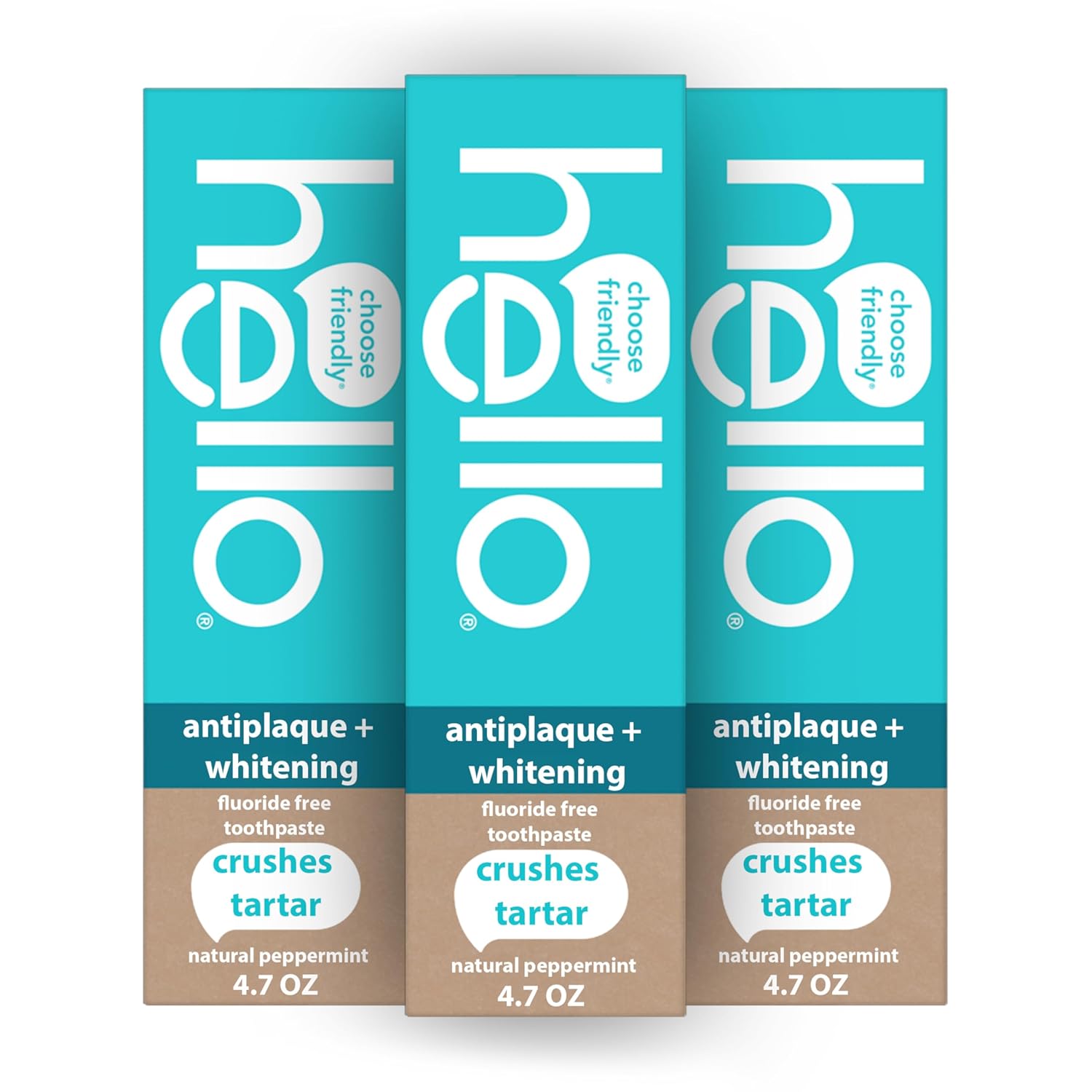 Hello Bello Fluoride Free Antiplaque + Whitening Natural Peppermint Toothpaste