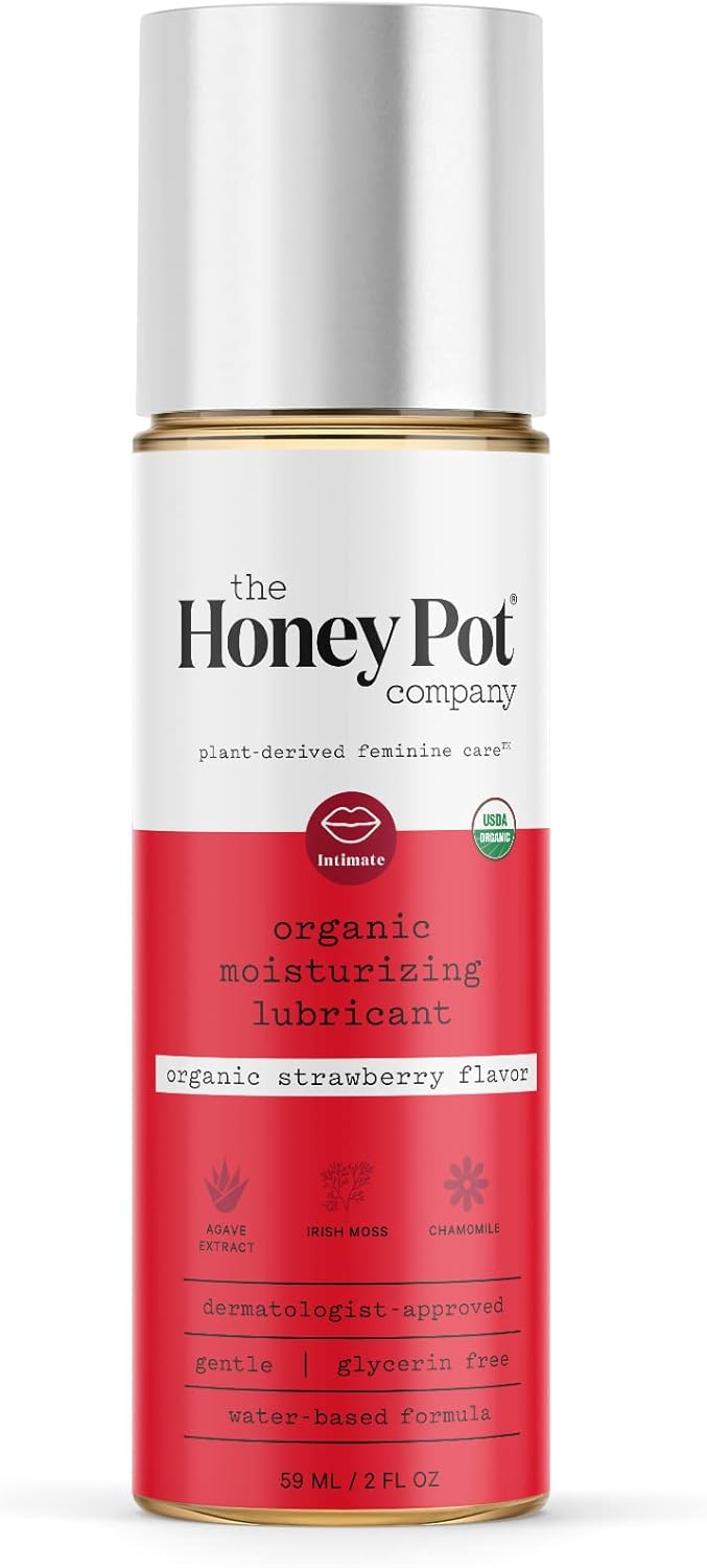 Honey Pot Organic Moisturizing Lubricant Organic Strawberry Intimate