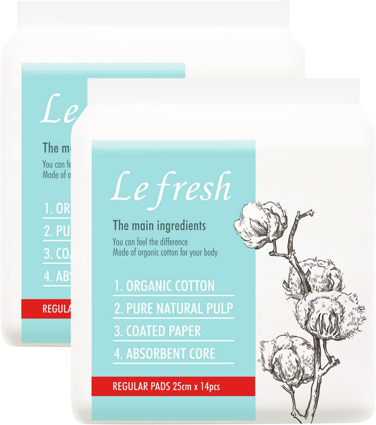 Le Fresh Organic Cotton Large Pads