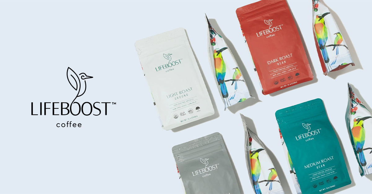 Lifeboost Coffee Dark Roast Ground from Central American Non-GMO Pure Low Acid