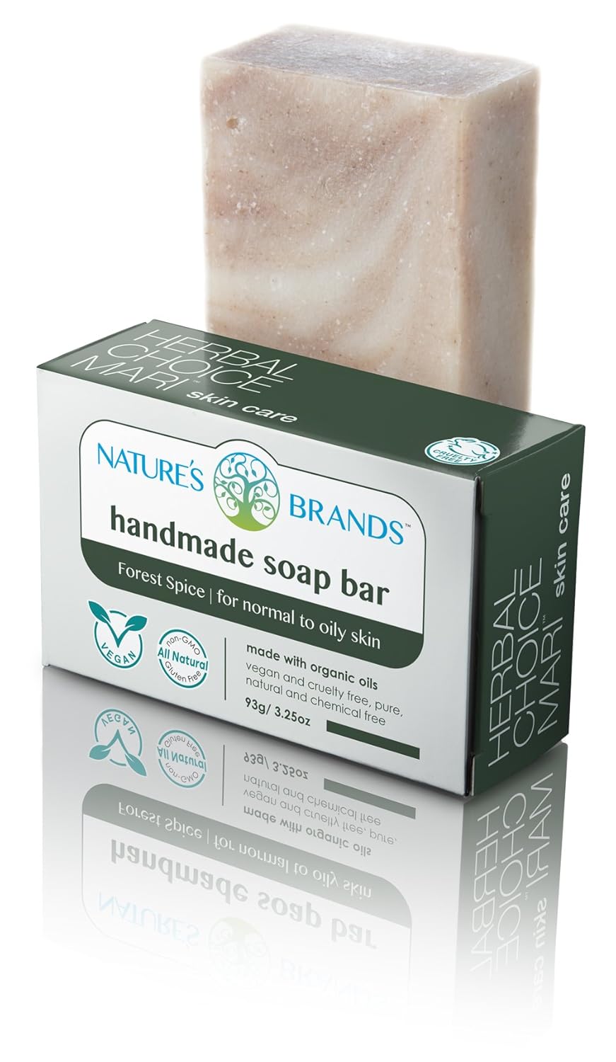 Nature's Brands Herbal Choice Mari Natural Handmade Soap Bar, Unscented