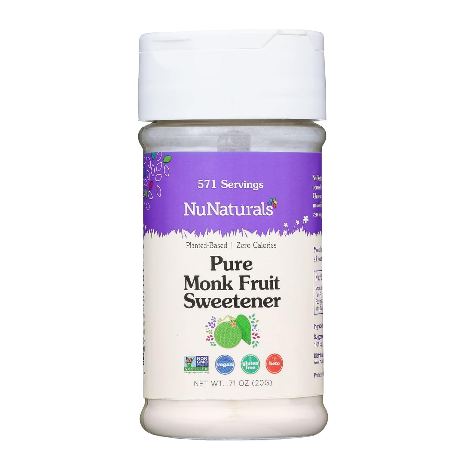 NuNaturals Pure Monk Fruit Sweetener