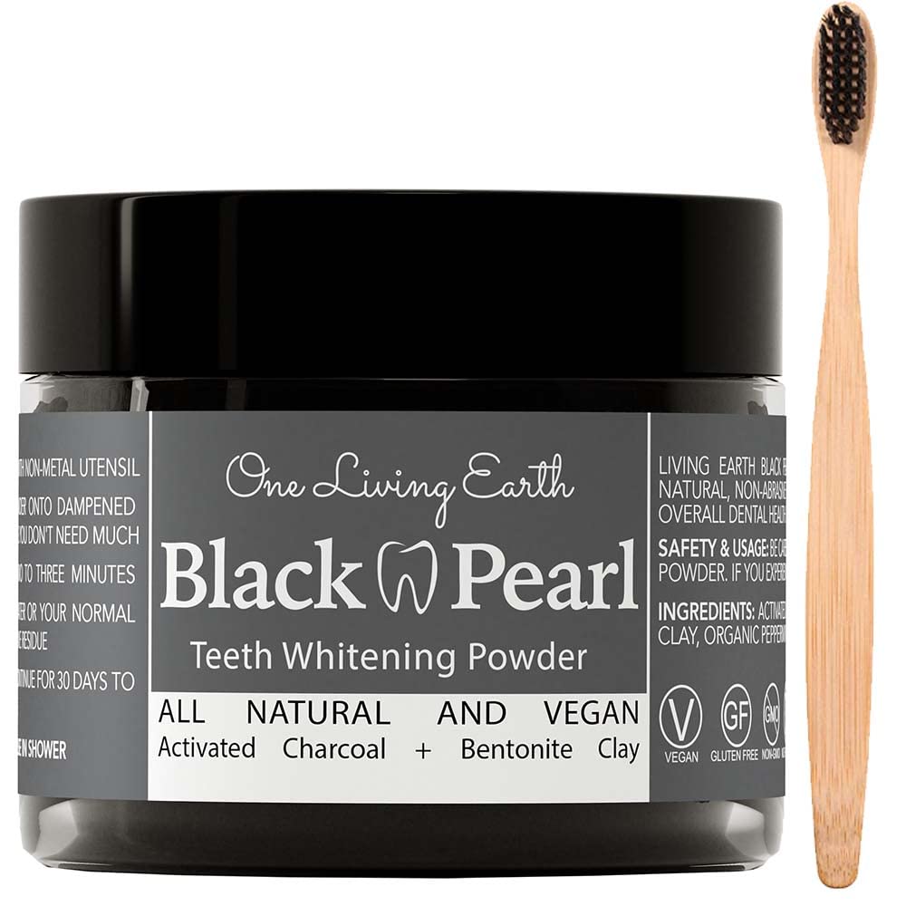 One Living Earth Black Pearl Teeth Whitening Powder