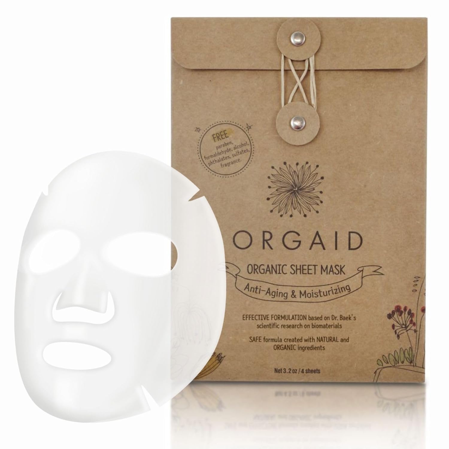 Orgaid Organic Sheet Mask Anti-Aging & Moisturizing