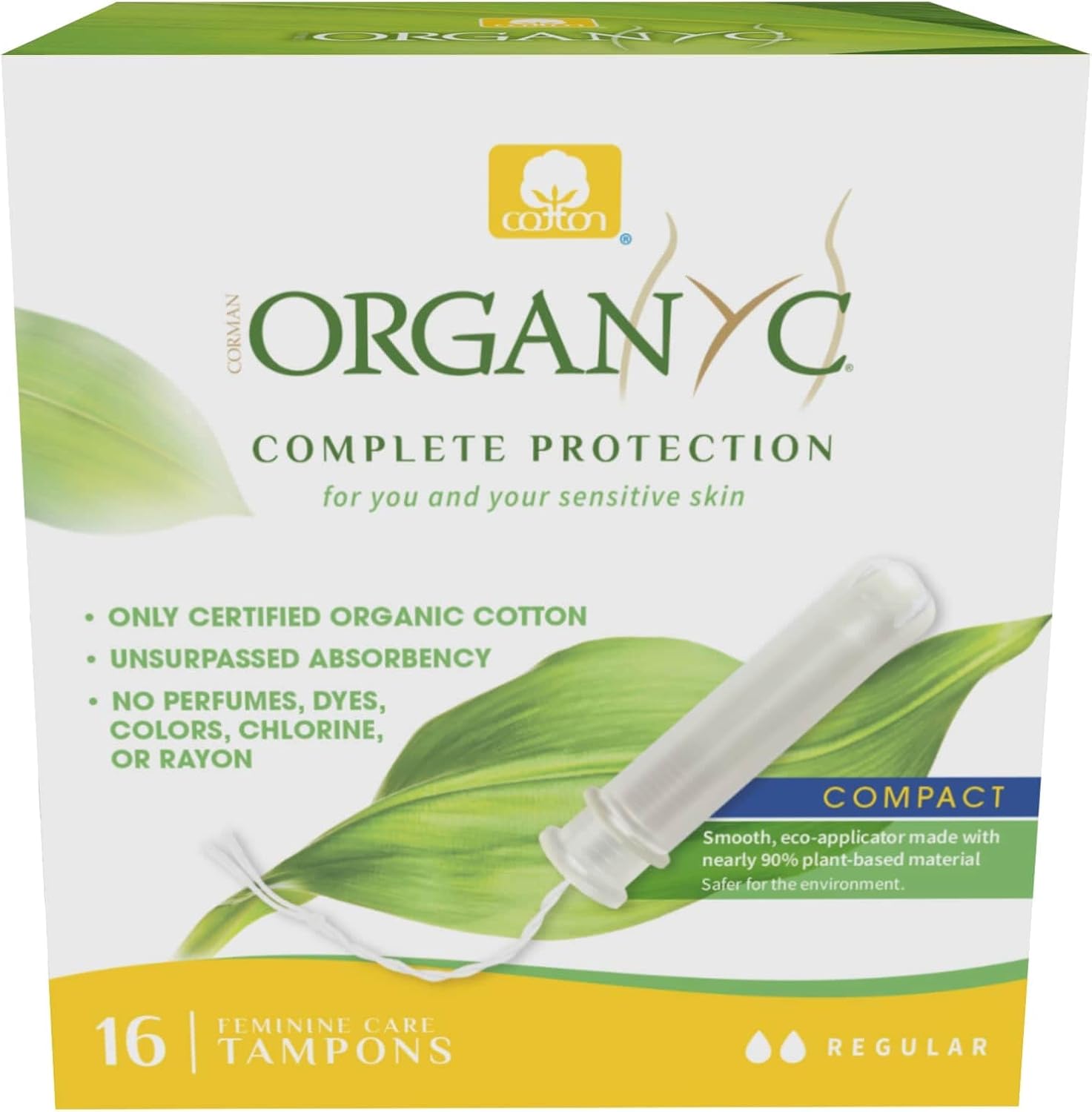 OrganYc Feminine Care Liners Light Flow