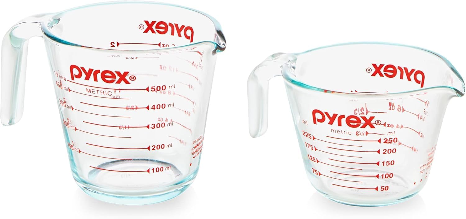 Pyrex 2 Piece Glass Measuring Cups