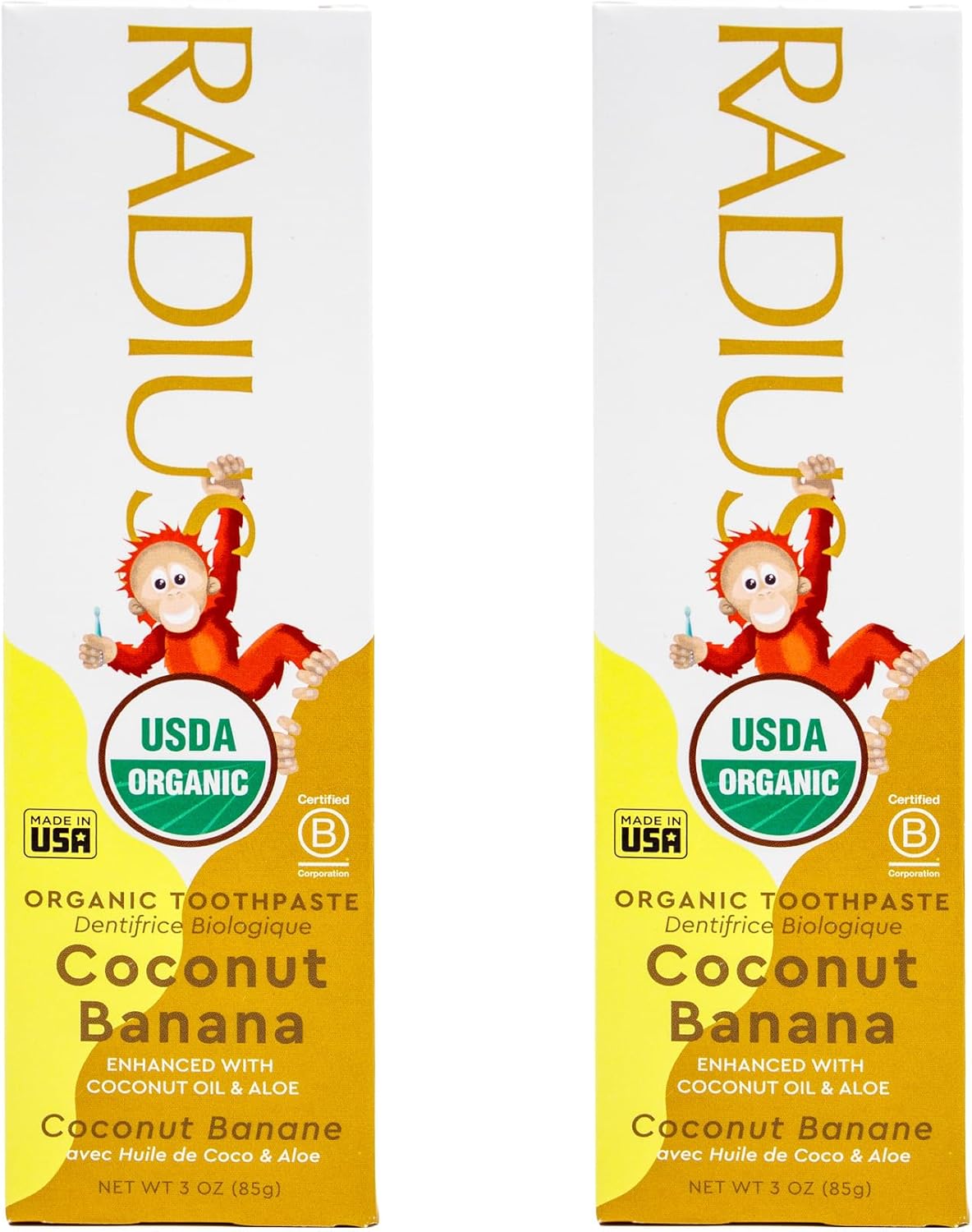 Radius Kids Organic Toothpaste Coconut Banana