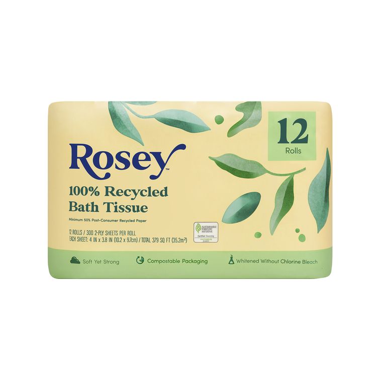 Rosey (Thrive Market) 100% Recycled Bath Tissue 50% Post consumer recycled paper