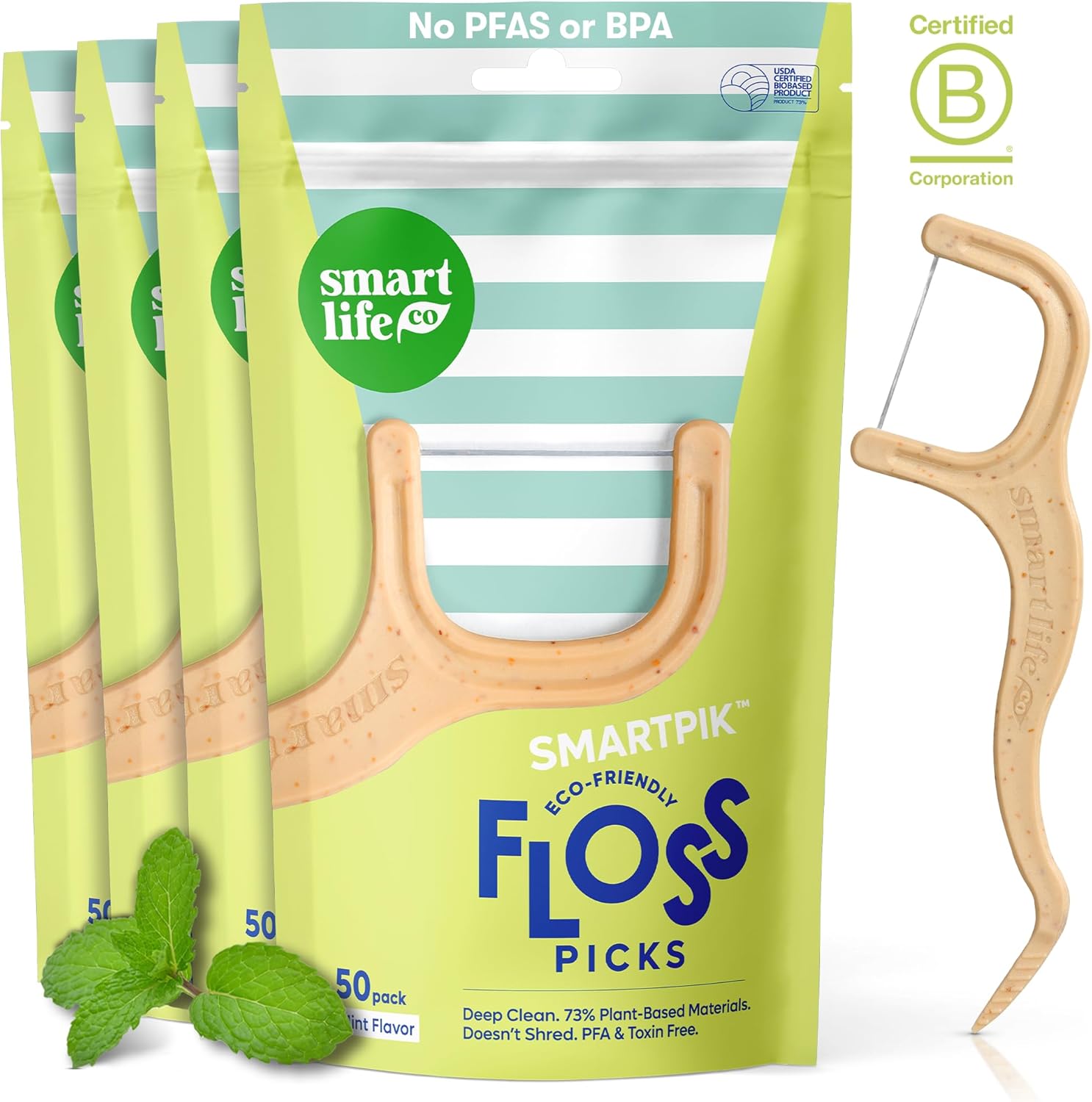 Smart Life Company Straw Wheat Floss Picks