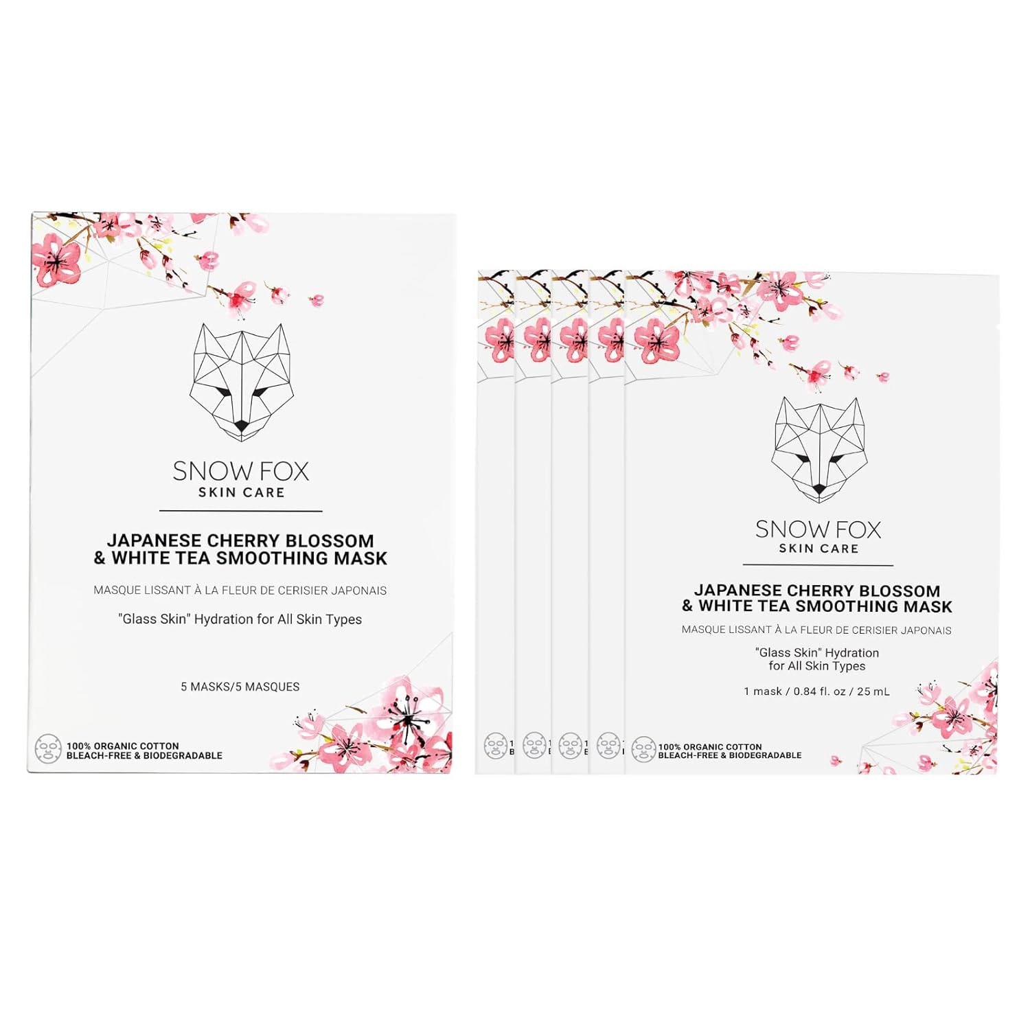Snow Fox Japanese Cherry Blossom & White Tea Smoothing Mask