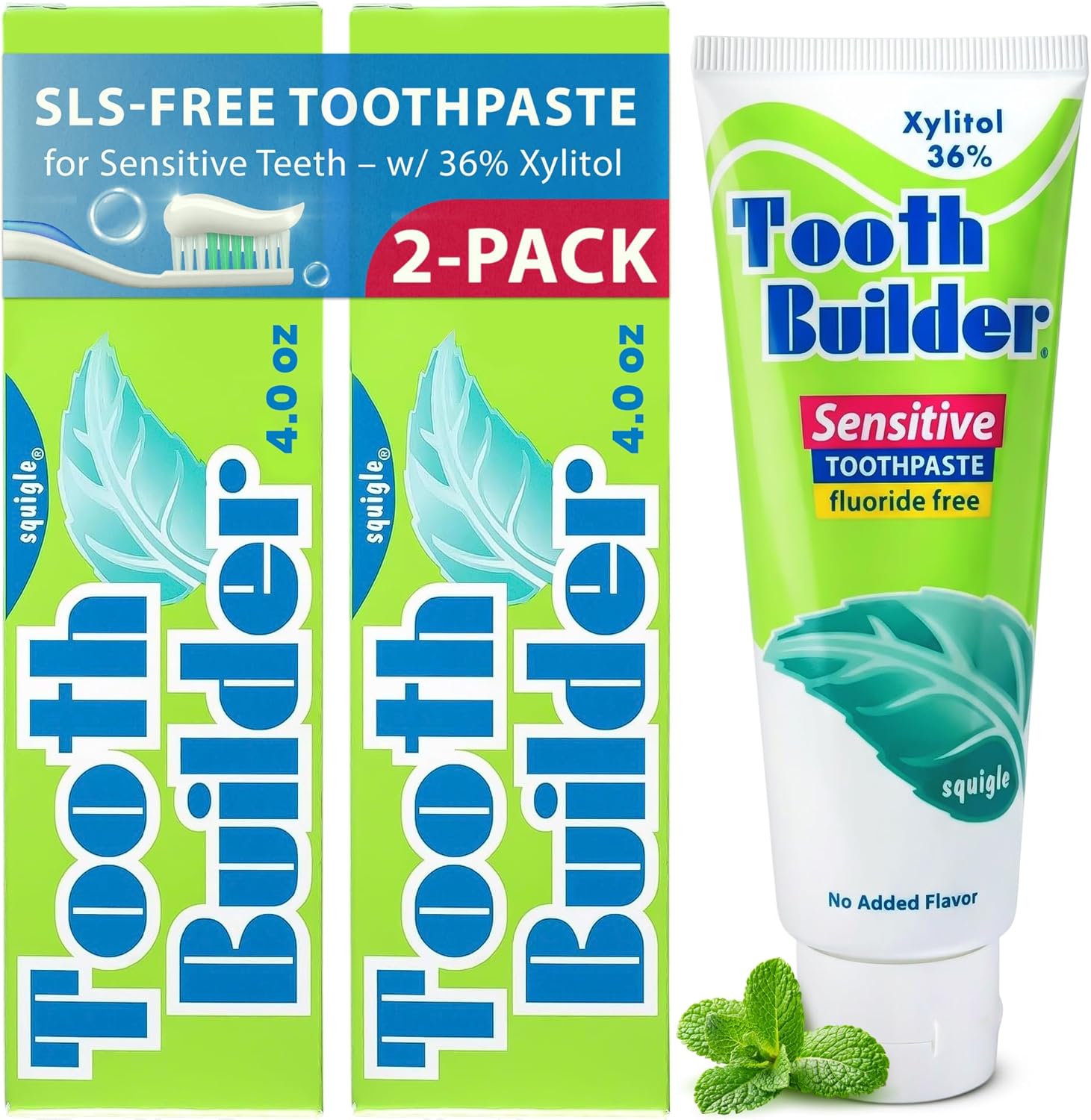 Squigle Tooth Builder Sensitive Toothpaste Fluoride-Free