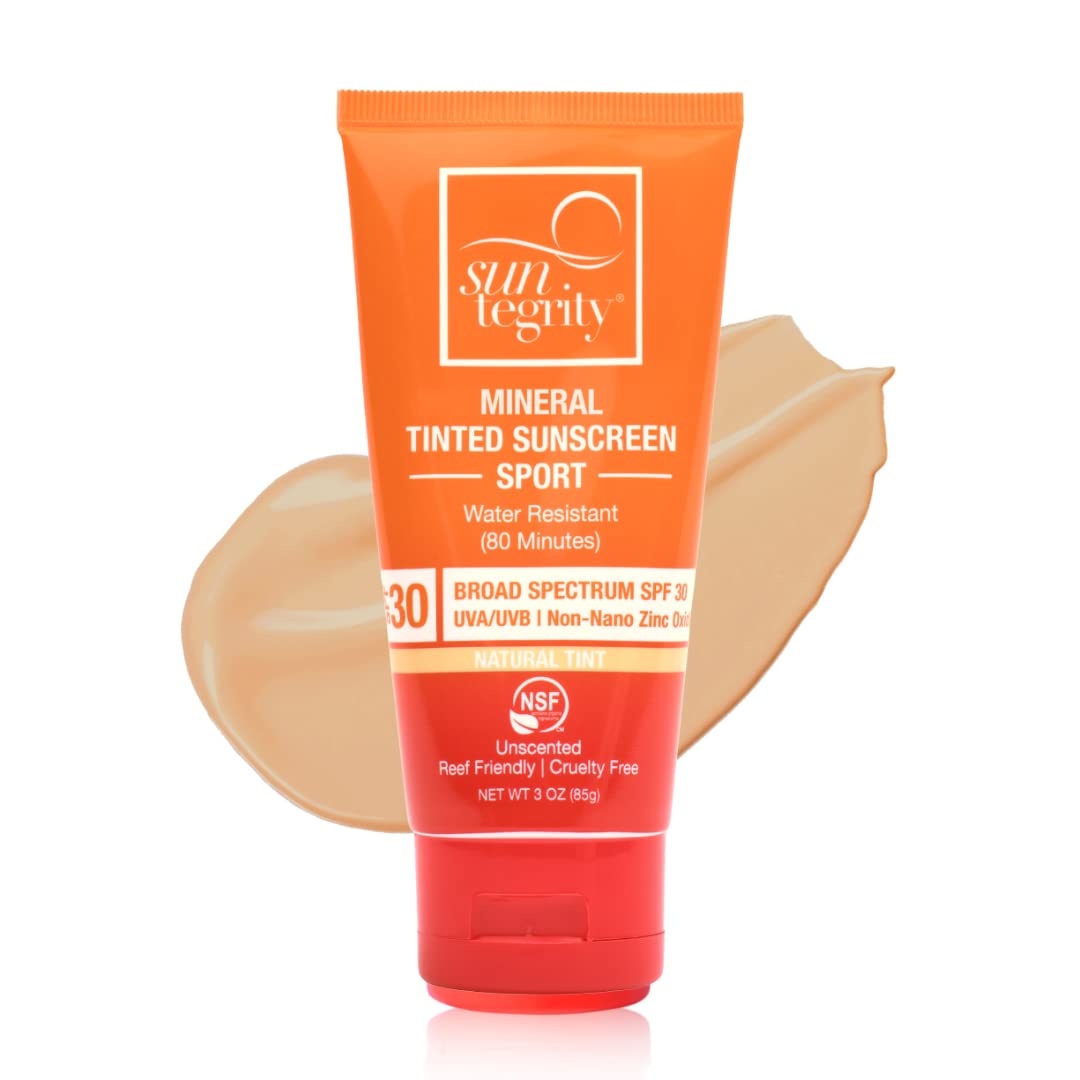 Suntegrity Sport Natural Mineral Tinted Sunscreen, SPF 30
