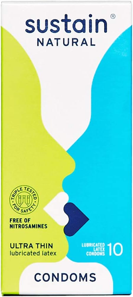 Sustain Natural Ultra Thin Lubricated Latex Condoms