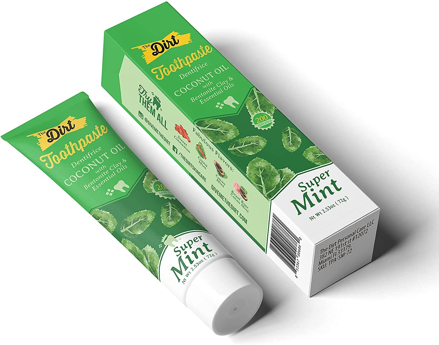 The Dirt Trace Mineral Tooth Brushing Powder Super Mint