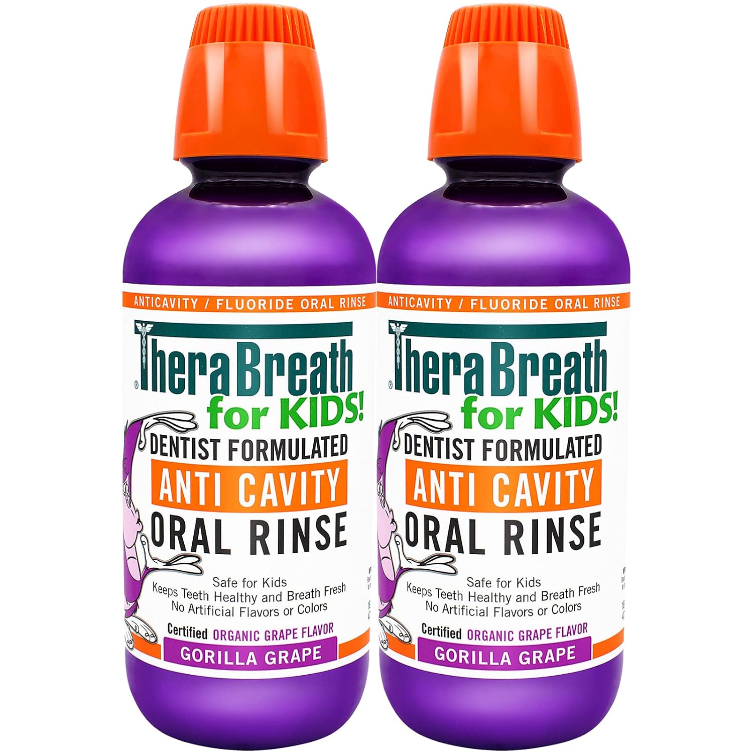 TheraBreath for Kids Oral Rinse Gorilla Grape (contains fluoride)
