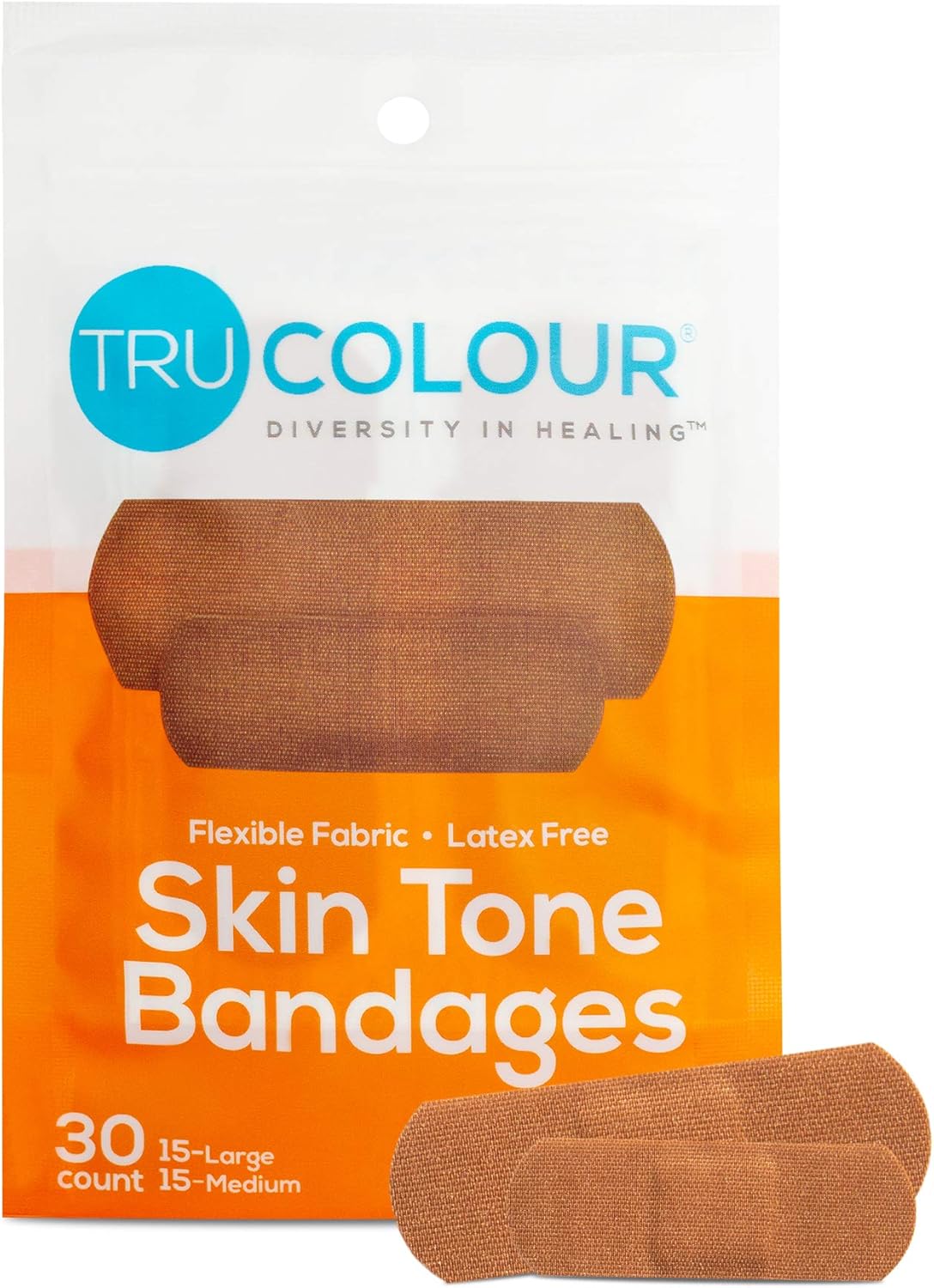 TRU COLOUR Skin Tone Bandages Diversity in Healing (dark brown)