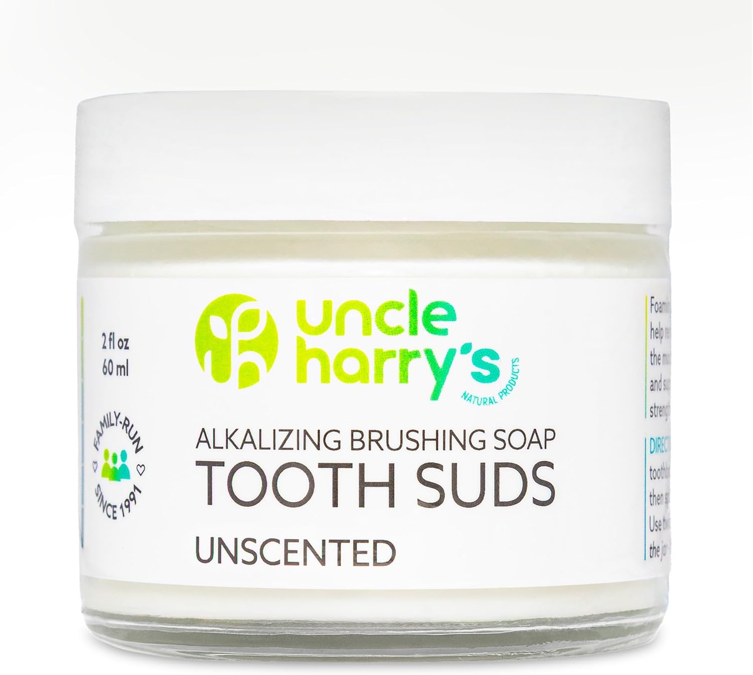 Uncle Harry's Unscented Brushing Soap Tooth Suds
