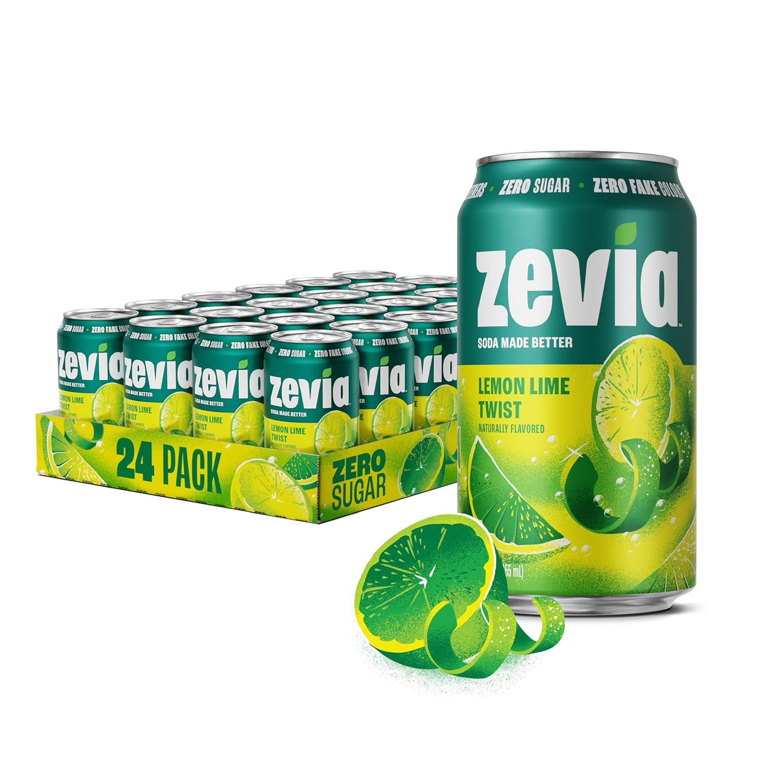 Zevia Lemon Lime Twist Zero Sugar Soda